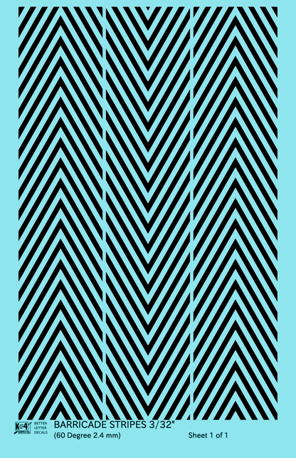 60 Degree Diagonal Barricade Stripes