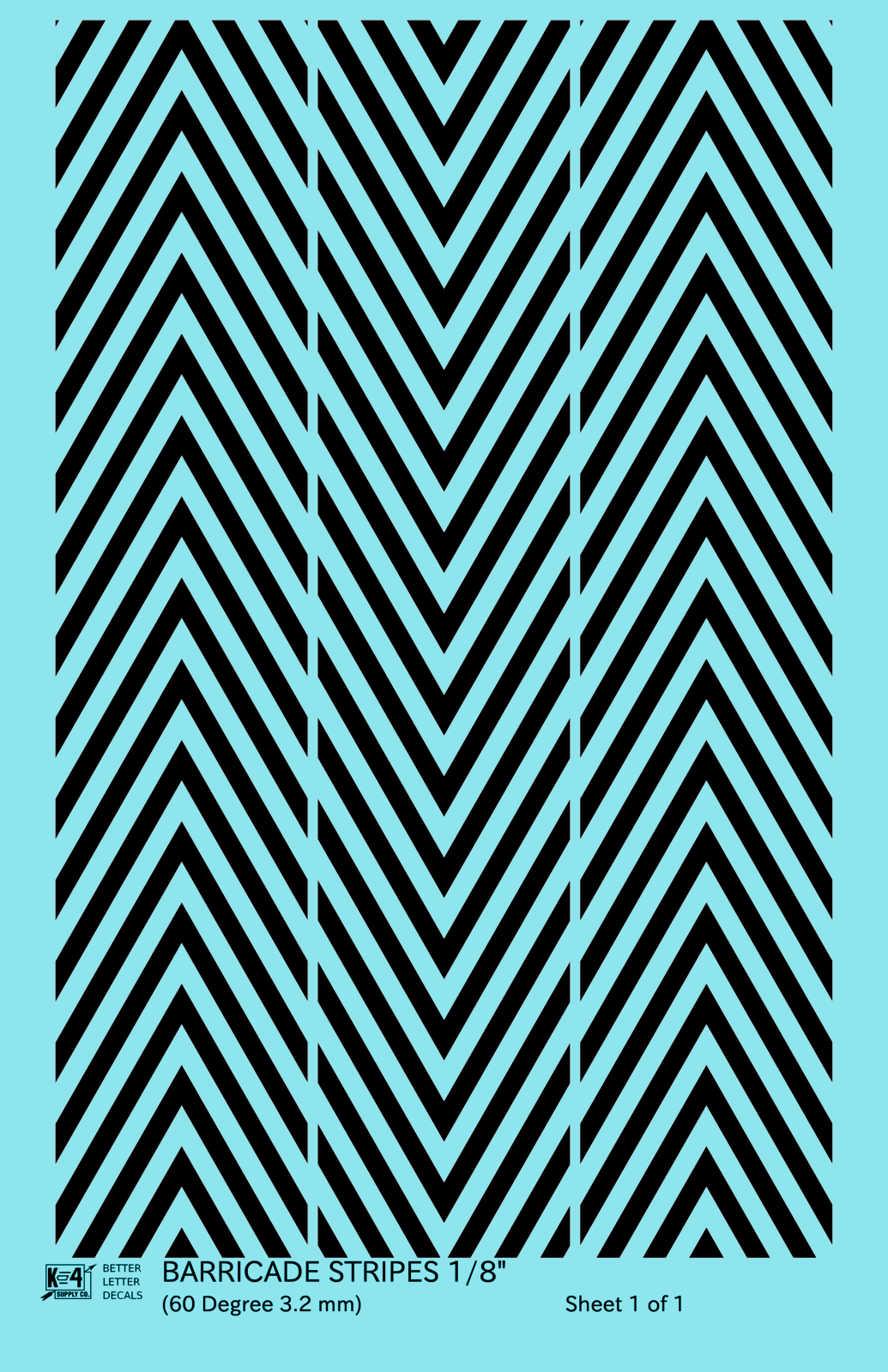 60 Degree Diagonal Barricade Stripes