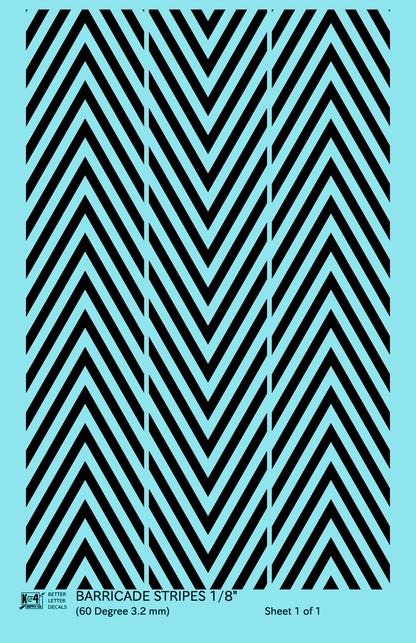60 Degree Diagonal Barricade Stripes