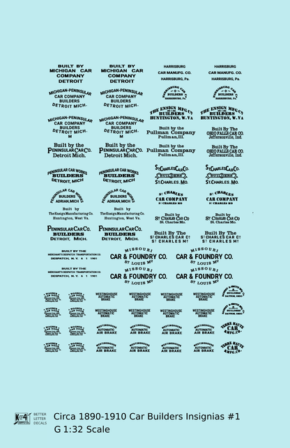 1900 Era Various Car Builder Insignias