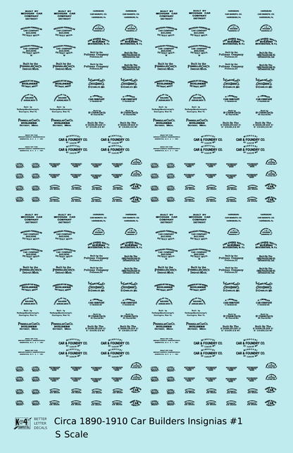1900 Era Various Car Builder Insignias