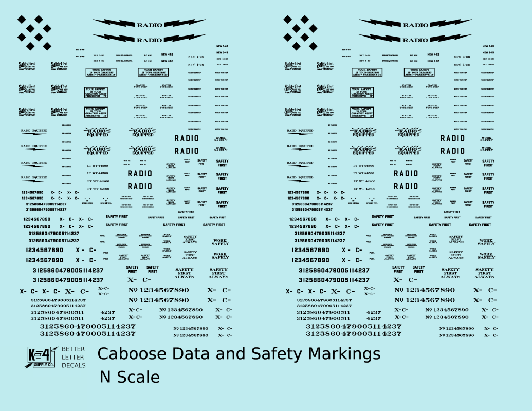 Caboose Data and Markings