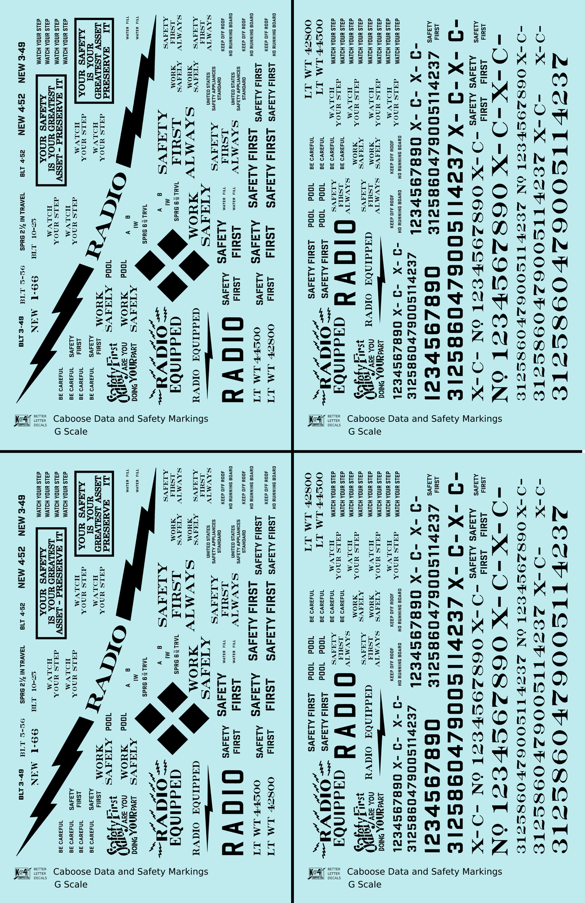 Caboose Data and Markings