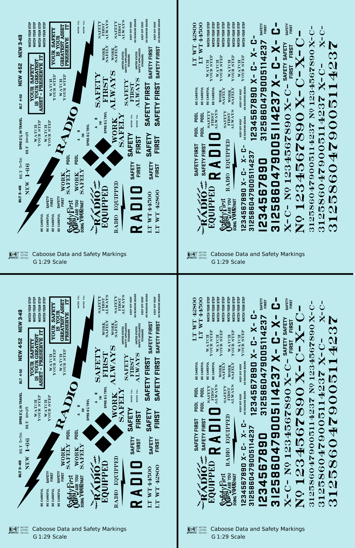 Caboose Data and Markings