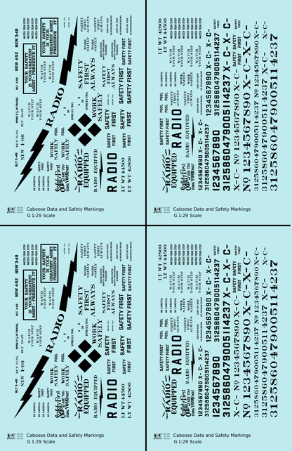Caboose Data and Markings