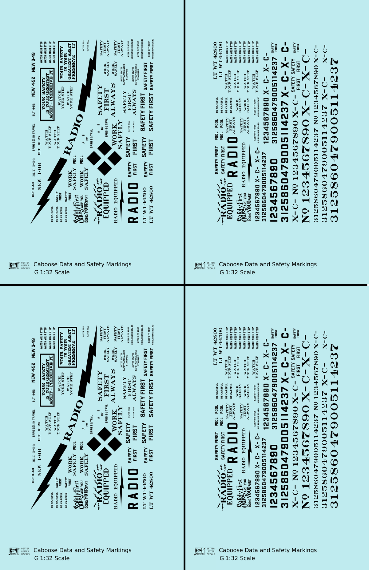 Caboose Data and Markings