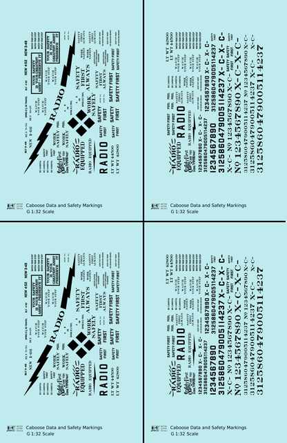 Caboose Data and Markings
