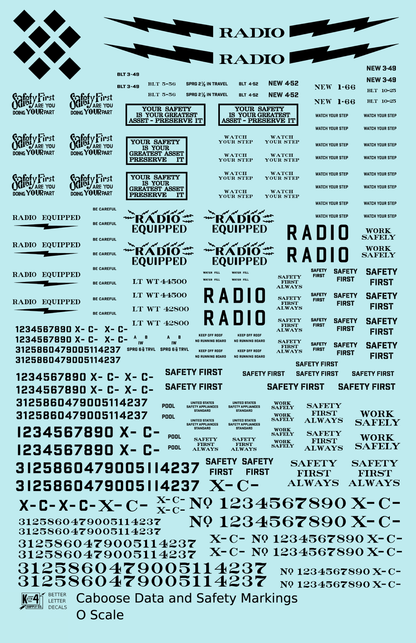 Caboose Data and Markings