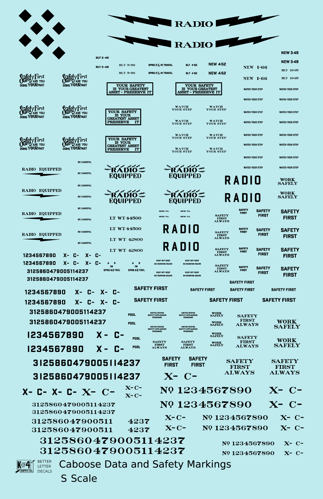 Caboose Data and Markings