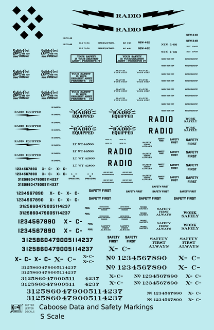 Caboose Data and Markings