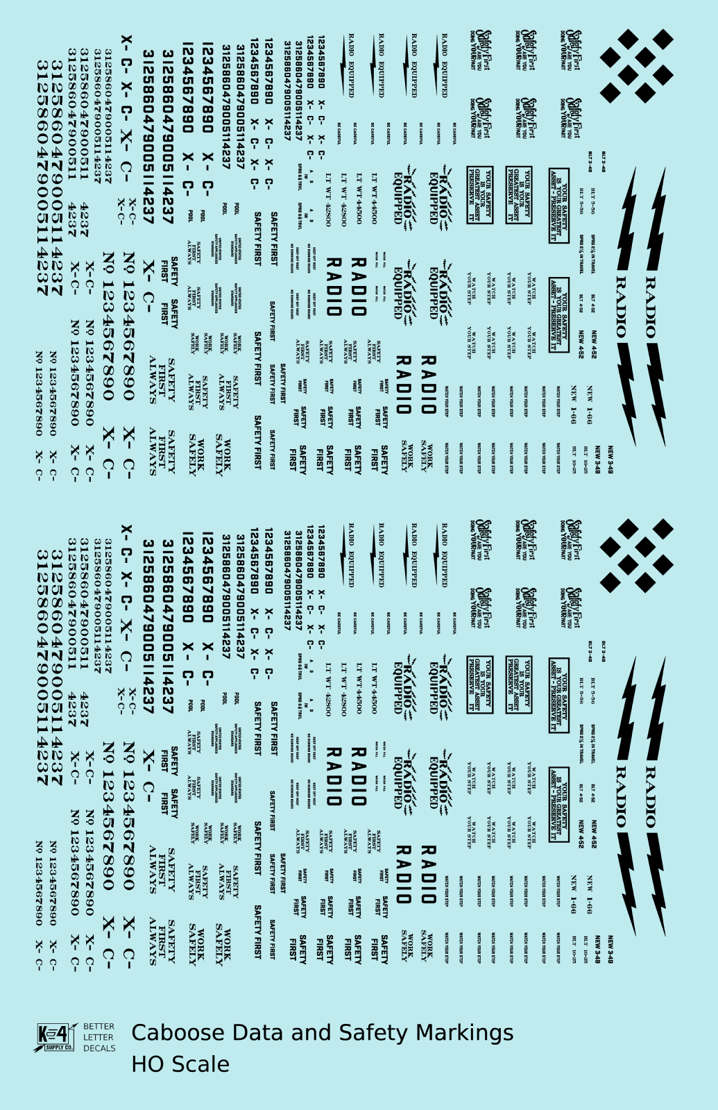 Caboose Data and Markings