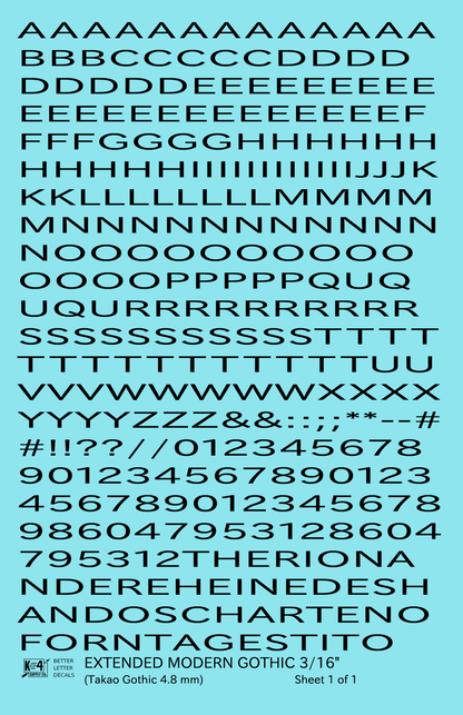Extended Modern Gothic Letter Number Alphabet