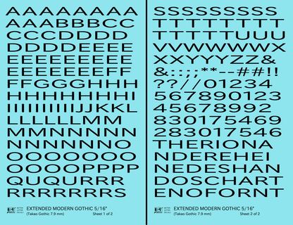 Extended Modern Gothic Letter Number Alphabet