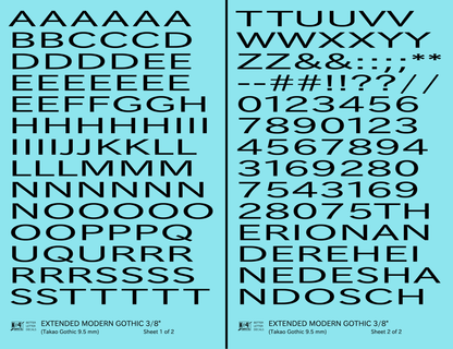 Extended Modern Gothic Letter Number Alphabet
