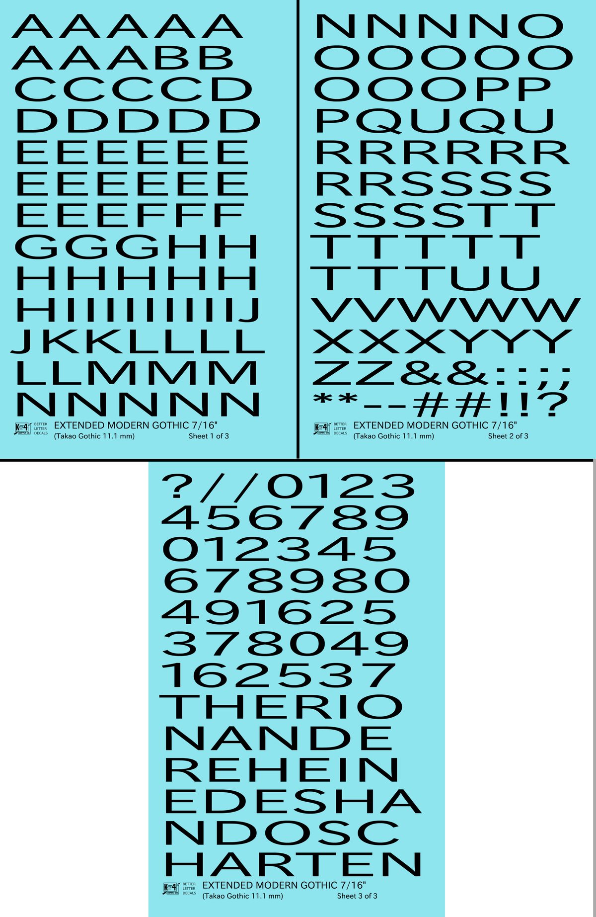 Extended Modern Gothic Letter Number Alphabet