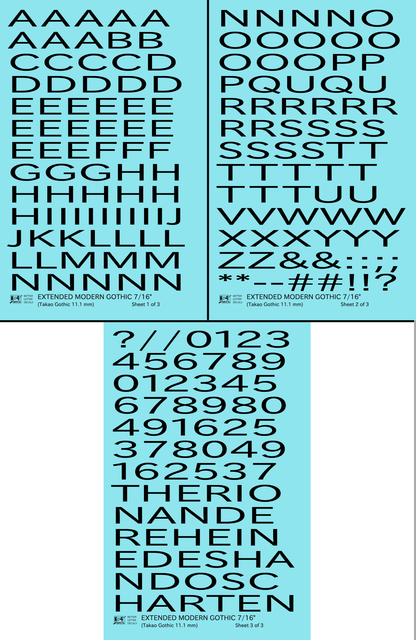 Extended Modern Gothic Letter Number Alphabet