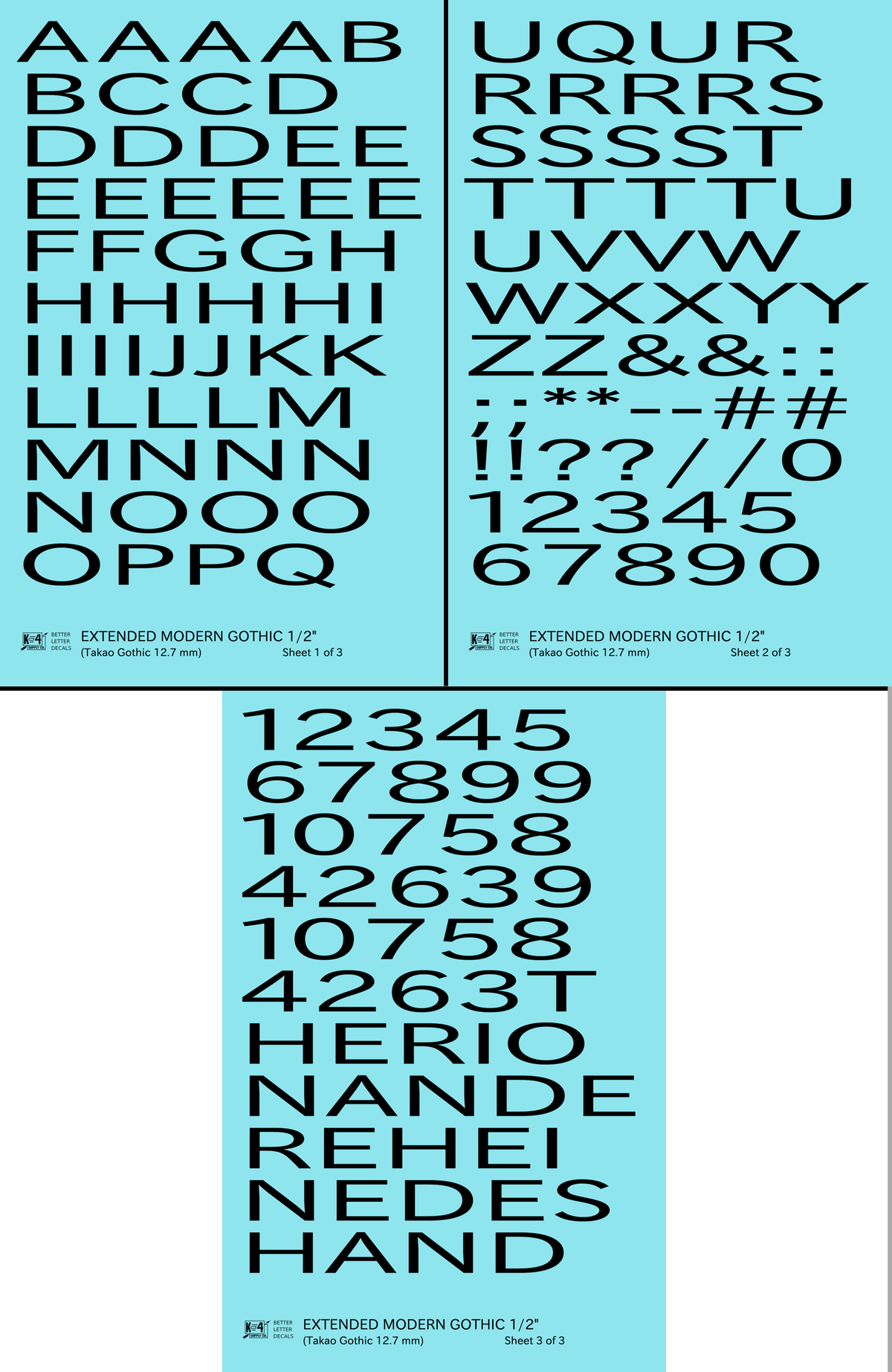 Extended Modern Gothic Letter Number Alphabet