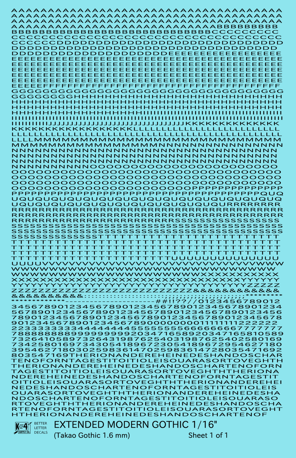 Extended Modern Gothic Letter Number Alphabet