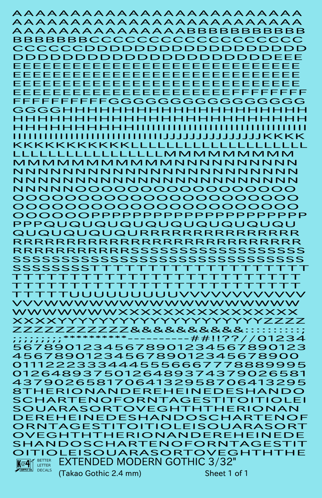 Extended Modern Gothic Letter Number Alphabet