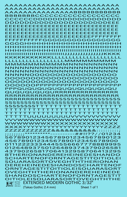 Extended Modern Gothic Letter Number Alphabet