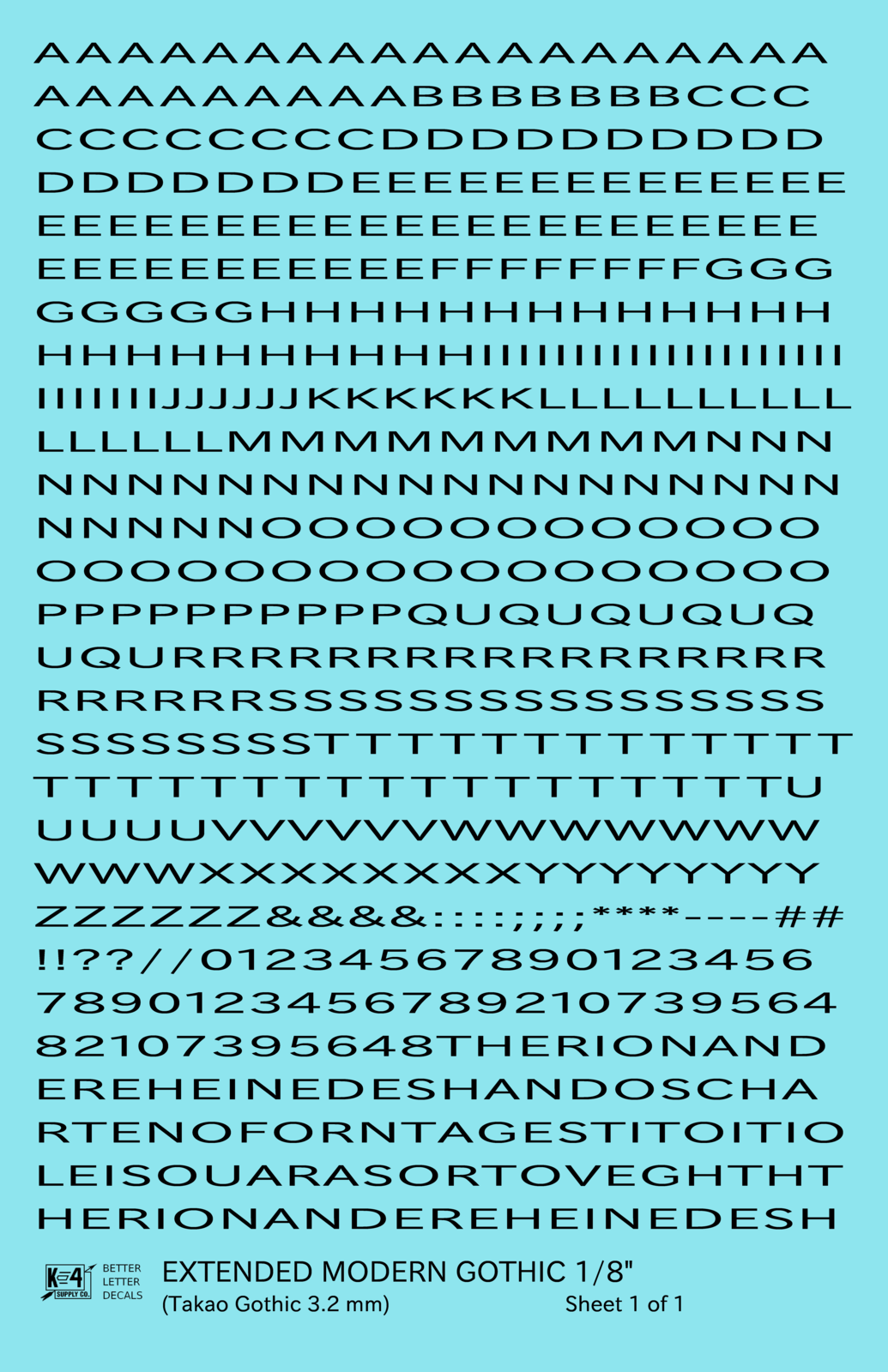 Extended Modern Gothic Letter Number Alphabet