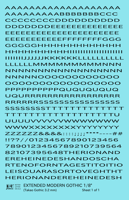 Extended Modern Gothic Letter Number Alphabet