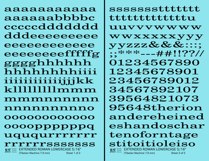 Lowercase Extended Roman Letter Number Alphabet