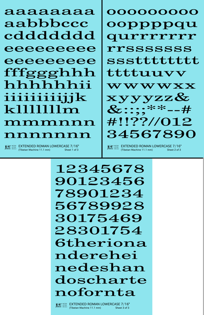 Lowercase Extended Roman Letter Number Alphabet