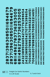 Freight Car Gothic Numbers  White 9, 7 and 4 Inch Renumber