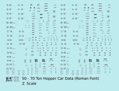 Dimensional and Weight Data 50 To 70 Ton Hopper Car Railroad Roman