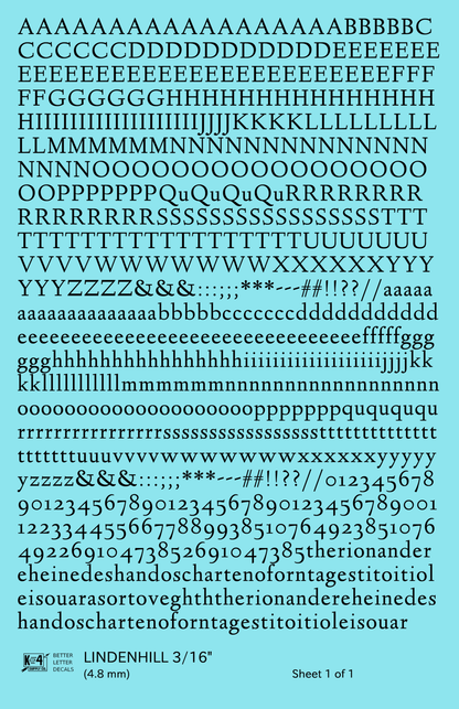 Lindenhill Letter Number Alphabet