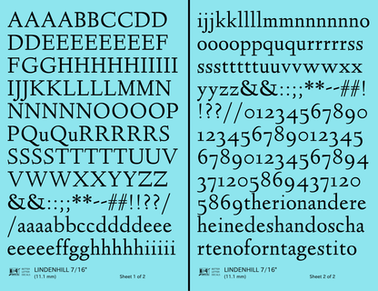 Lindenhill Letter Number Alphabet