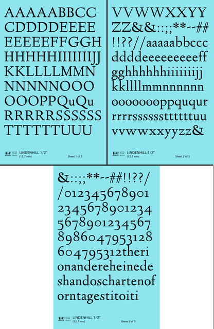 Lindenhill Letter Number Alphabet