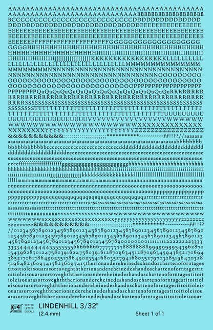 Lindenhill Letter Number Alphabet