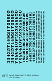 Lehigh Valley Freight Car Numbers  White 9, 7 and 4 Inch Renumber