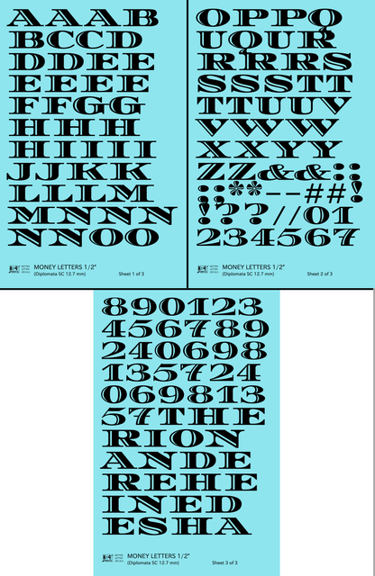 Money Letters Letter Number Alphabet