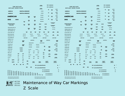 Maintenance Of Way (MOW) Data and Markings