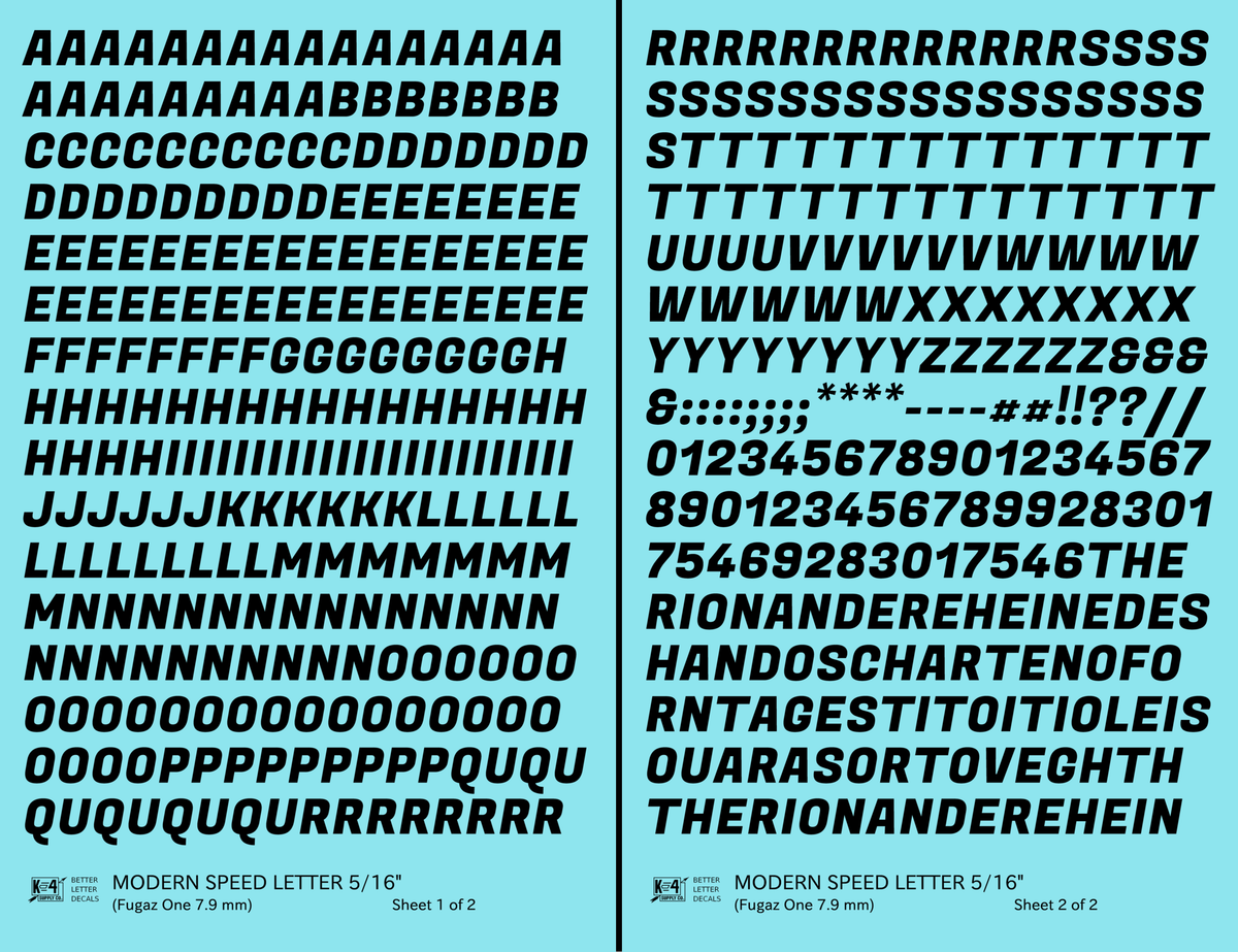 Modern Speed Letter Letter Number Alphabet