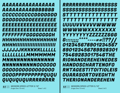 Modern Speed Letter Letter Number Alphabet