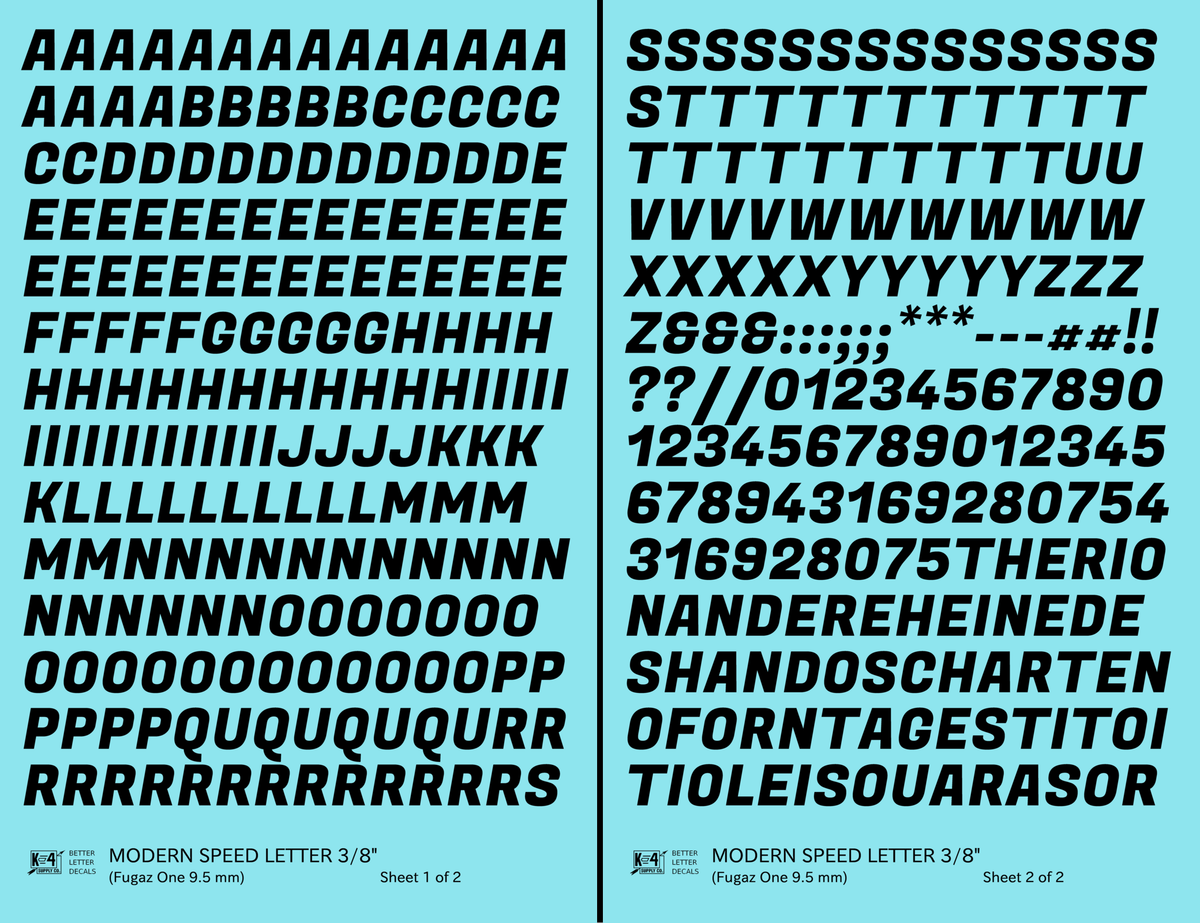 Modern Speed Letter Letter Number Alphabet