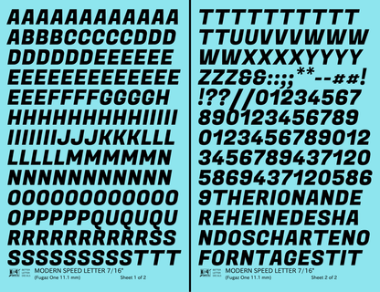 Modern Speed Letter Letter Number Alphabet