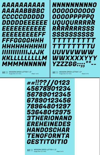 Modern Speed Letter Letter Number Alphabet