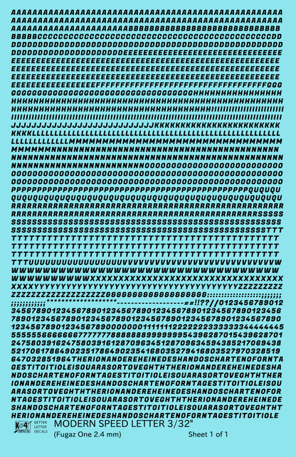 Modern Speed Letter Letter Number Alphabet