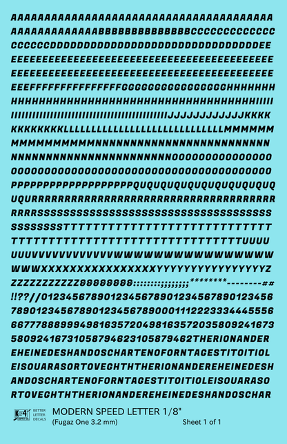 Modern Speed Letter Letter Number Alphabet
