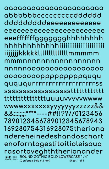Lowercase Round Modern Gothic Bold Letter