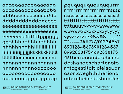 Lowercase Round Modern Gothic Bold Letter