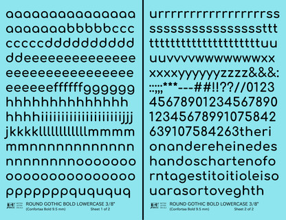 Lowercase Round Modern Gothic Bold Letter