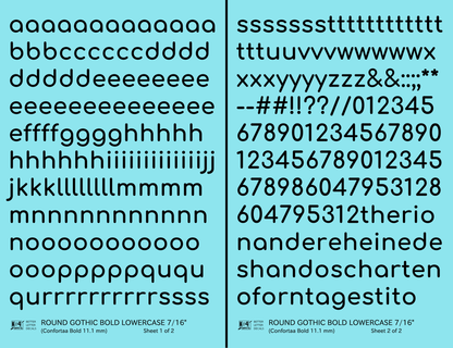 Lowercase Round Modern Gothic Bold Letter