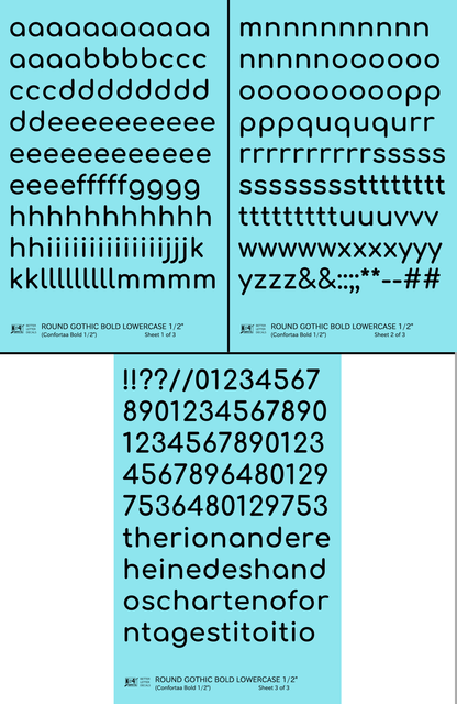 Lowercase Round Modern Gothic Bold Letter
