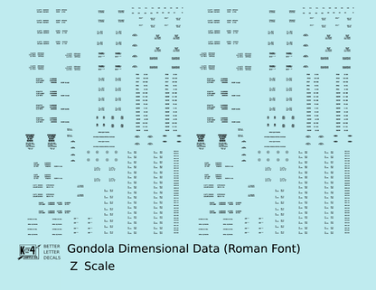 Dimensional and Weight Data Gondola Railroad Roman